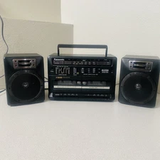 Panasonic rx-ct810 Vtg Boom Box Stereo Cassette Ghetto Blaster WORKS See VIDEO