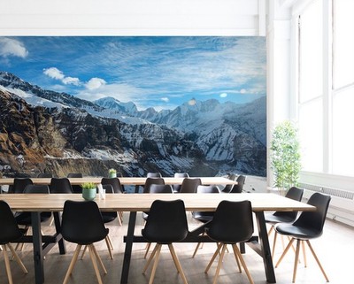 3D Schnee Berg M1808 Tapete Wandbild Selbstklebend Abnehmbare Aufkleber Amy