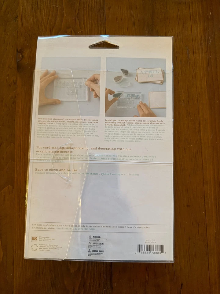 Martha Stewart Set Bird Clear Stamp Birds on Branches for use w block New - Image 2 of 3