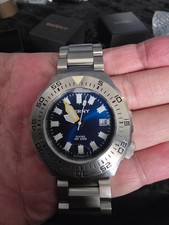BERNY Men Automatic Diver Watch AM09026M Blue Excellent Condition Full Set