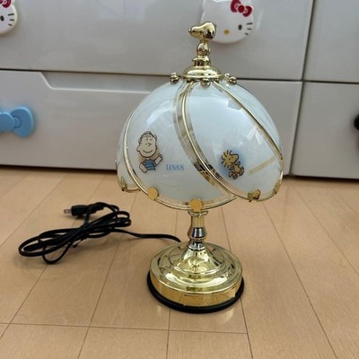 Snoopy Touch Sensor Table Lamp Retro Glass Shade 3-Level Dimmable