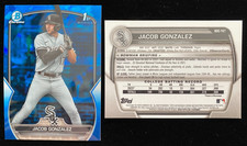 2023 Bowman Chrome Draft Sapphire JACOB GONZALEZ 1st Rookie White Sox RC SP QTY*