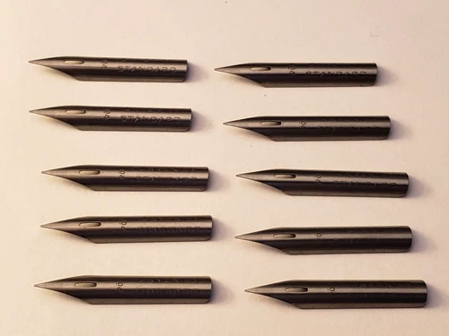 Vtg. Lot of 10 ZANERIAN STANDARD No. 4 PEN NIBS, COLUMBUS, OHIO - NEW - product listing photo