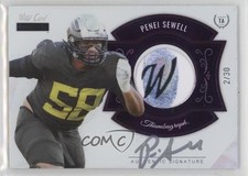 2021 MATTE ThumbAgraphs White - Purple Nameplate 2/30 Penei Sewell Auto 11ur