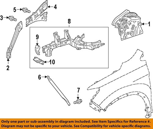 NEW OEM 14-25 ACURA MDX Structural Components Rail Assy Bracket 60835 ...