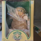 Cabbage Patch Kids 1984 14in Preemie Girl Doll Blue Eyes No Hair Box+Papers