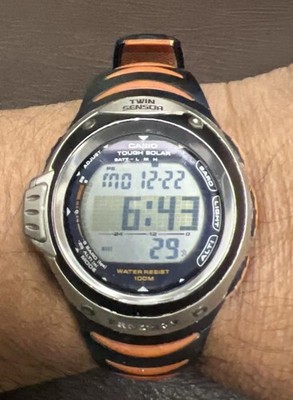 Casio Protrek PRG 100 Mod:3022 Twin Sensor Touch Solar Made In Thailand