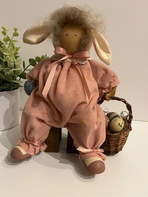 Lizzie High Easter 1989 Amelia Bunny Doll + Stool, Basket and 4 eggs