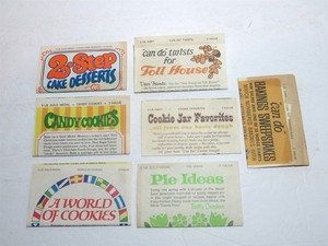 Lot 7 Vtg Recipes Strips Betty Crocker Gold Medal A World Of Cookies Favorites
