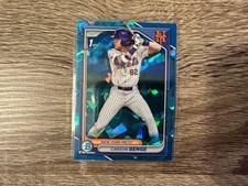 2024 Bowman Chrome Draft Sapphire Carson Benge #BDC-28 New York Mets 1st