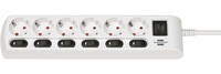 Brennenstuhl 1153110126 2m 6 Outlet s Internal AC Managed IP20 White 6-way