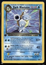 Dark Blastoise (20) Pokemon Team Rocket 20/82 1st Edition LP
