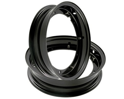 2x Felge Schwarz 2.10-10 Zoll, kompatibel für Vespa PK PX ET3 V 50 N LML Ersatz
