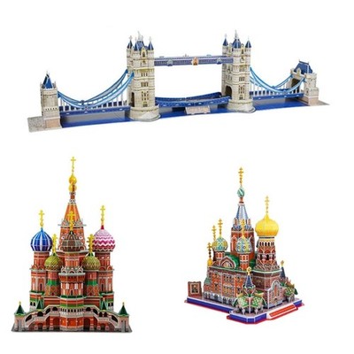 Church/Tower Bridge Building Blocks Set Historical Architectural Display Model
