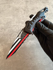 8.00" Spring Assisted Folding Pocket Knife, Anodized Aluminum