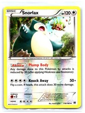 Snorlax 118/162 Uncommon BREAKthrough Pokemon Reverse Holo Lightly Played on eBay