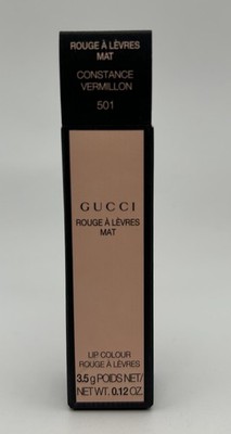 Gucci Rouge A Levres Mat Lipstick Lip Colour Matte 501 Constance Vermillon NWB