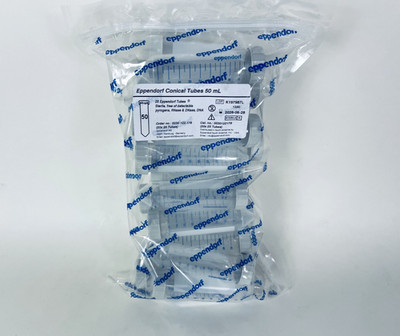 Eppendorf Conical Tubes 50mL Sterile PP Screw Cap Colorless 25/PK 0030122178