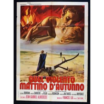 manifesto QUEL VIOLENTO MATTINO D'AUTUNNO jourdan carriere albicocco M336