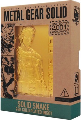 MGS 2 - 24K Gold Plated Snake Ingot [New Toy] Collectible