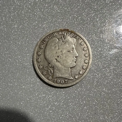 1907 Barber Half Dollar Silver 50C Circulated Business Strike