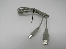 Standard USB A Plug to USB B Plug Cable Light Gray 5.5 ft Male