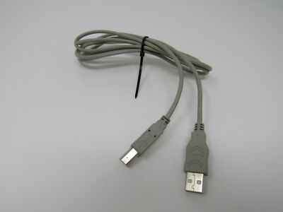 Standard USB A Plug to USB B Plug Cable Light Gray 5.5 ft Male