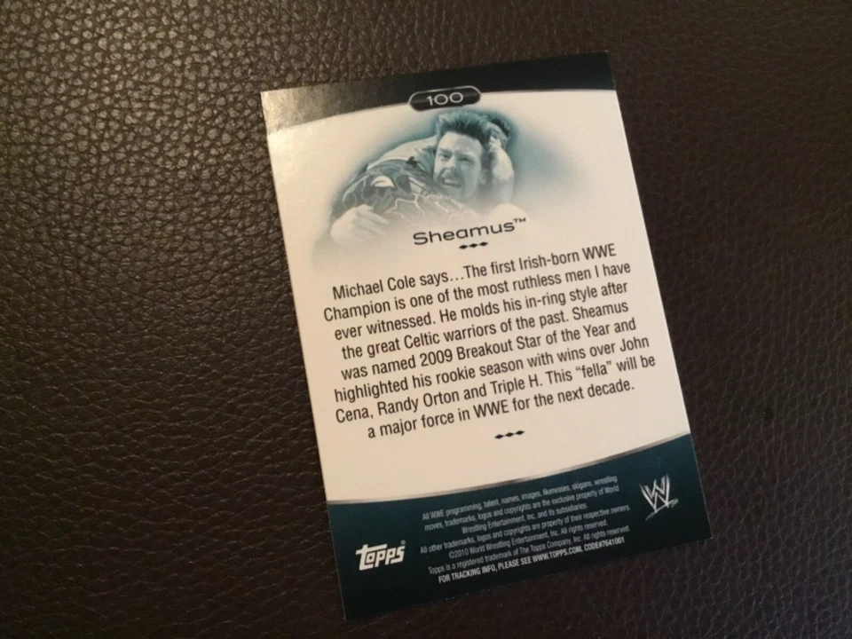 2010 Topps Platinum WWE Sheamus #100 - Image 2 of 2