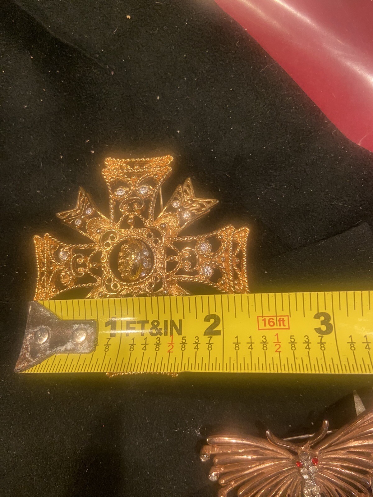 Vtg Maltese Cross Kenneth J Lane KJL Rotating Cen… - image 6