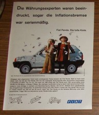 Publicidad rara FIAT PANDA 750 FIRE freno de inflación incluido - lluvia de dinero 1991