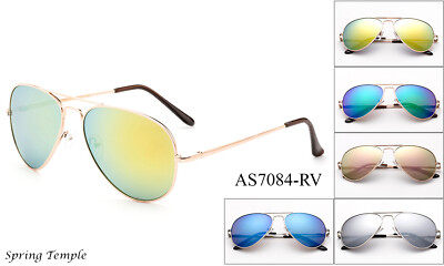 Classic Aviator Sunglasses Mirror Lens Vintage Fashion Frame  display picture 1
