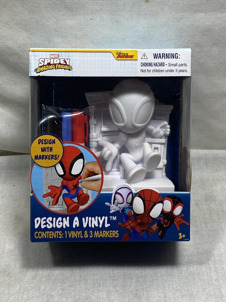 Marvel Spidey and his Amazing Friends Design A Vinyl Figure with 3 Markers NEW! - Image 2 of 4