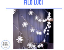 1 CATENA DI LUCI a forma di fiocco di neve, decorazioni compleanno Frozen