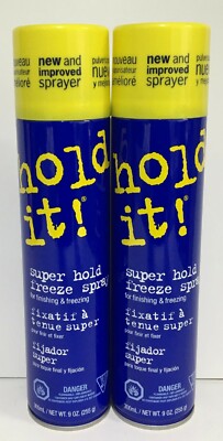 Zotos Hold It Super Hold Freeze Spray For Finishing & Freezing 9 oz  (Pack of 2)