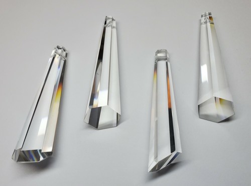61x14mm Asfour Kristallklar 6-seitig abgestuft Prisma Sonnenfänger Anhänger-Set/2 - Bild 4 von 8