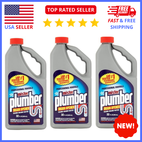 Septic Safe Drain Cleaner (32oz) - Effective Clog Remover for Pipes, Drains