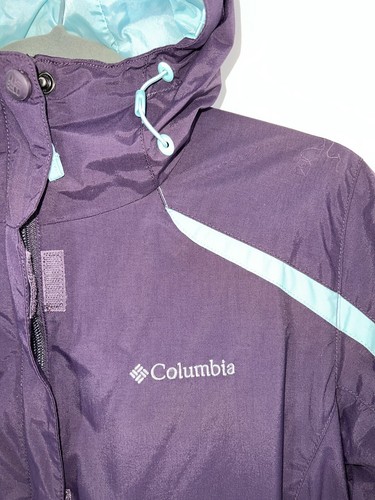 COLUMBIA Women’s Interchange Jacket Omni Heat Purple Light Blue Size M - Picture 3 of 8