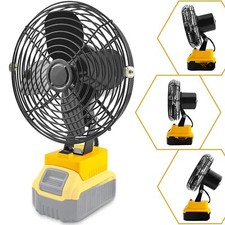 For Dewalt 18V 20V MAX Li-Ion Battery Portable Cordless Fan Workshop Fan Camping