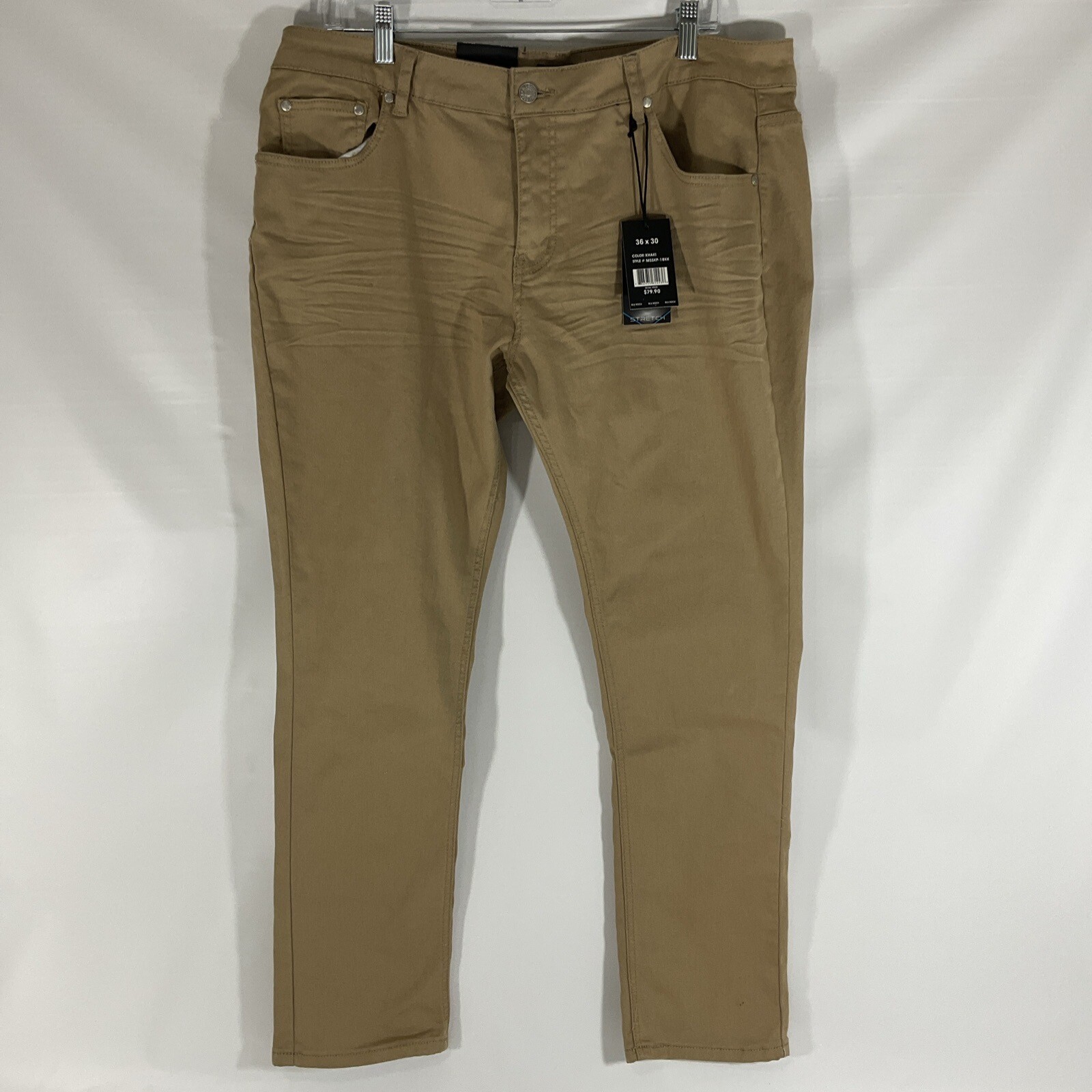 's 36x30 Slim Straight Flex 4-way Stretch Slim Fit Denim Tan
