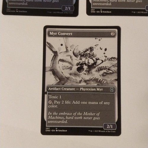 3x VETRINA Myr Convert (1x Foil) Phyrexia Uncommon Magic MTG WOTC M8192 - Foto 4 di 4