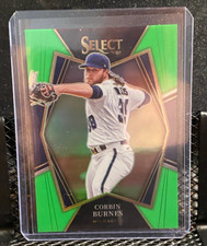 Corbin Burnes 2022 Select Neon Green Prizm #08/99 - Brewers