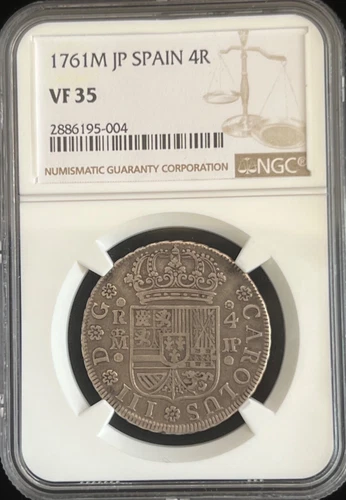 SPAIN 4 REALES 1761M NGC VF DETAILS Treasure Shipwreckcoins