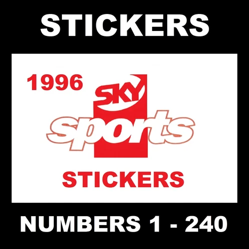 Merlin Sky Sports 1996 Stickers Footall / Tennis / Golf / Rugby / Boxing / F1