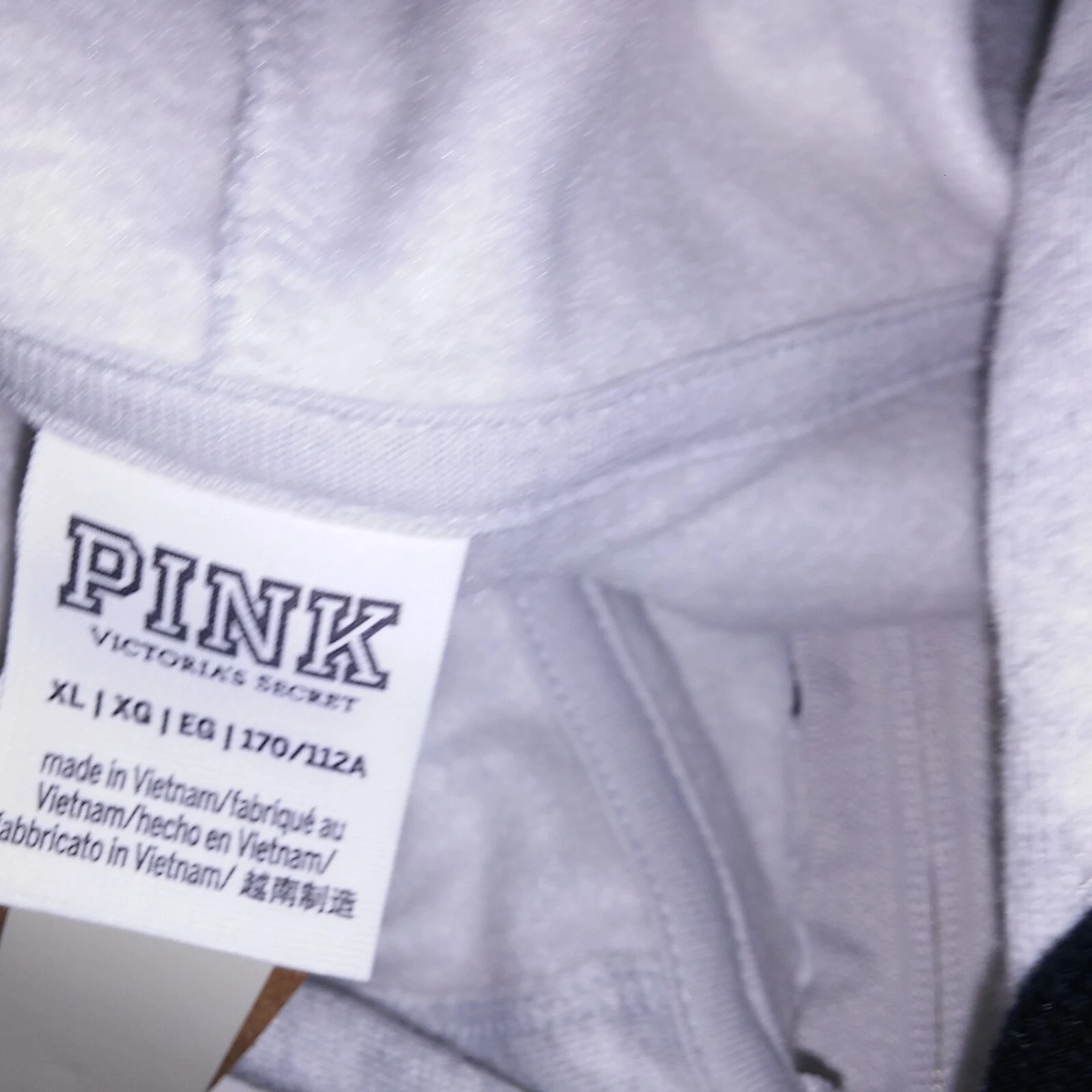 UNDERCOVER Felpa Victoria Secret ROSA con cappuccio XL grigia nera logo full zip manica lunga nuova