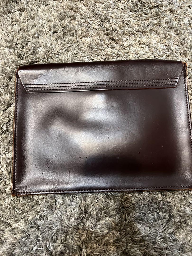 Dr. Martens man All Leather clutch bag tassel Dark brown