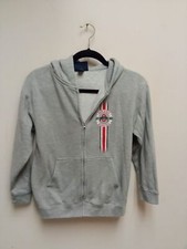 J. America Unisex Kids Gray Long Sleeve Ohio State Full Zip Hoodie Size Medium