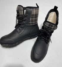 New TIDEWE Rubber Boots Women's Sz 9 M Lace Up Rubber Neoprene, Waterproof