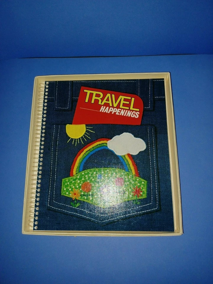 Vintage 1970s Hallmark "Travel Happenings Denim Pocket" Journal With Box!  - Image 3 of 4