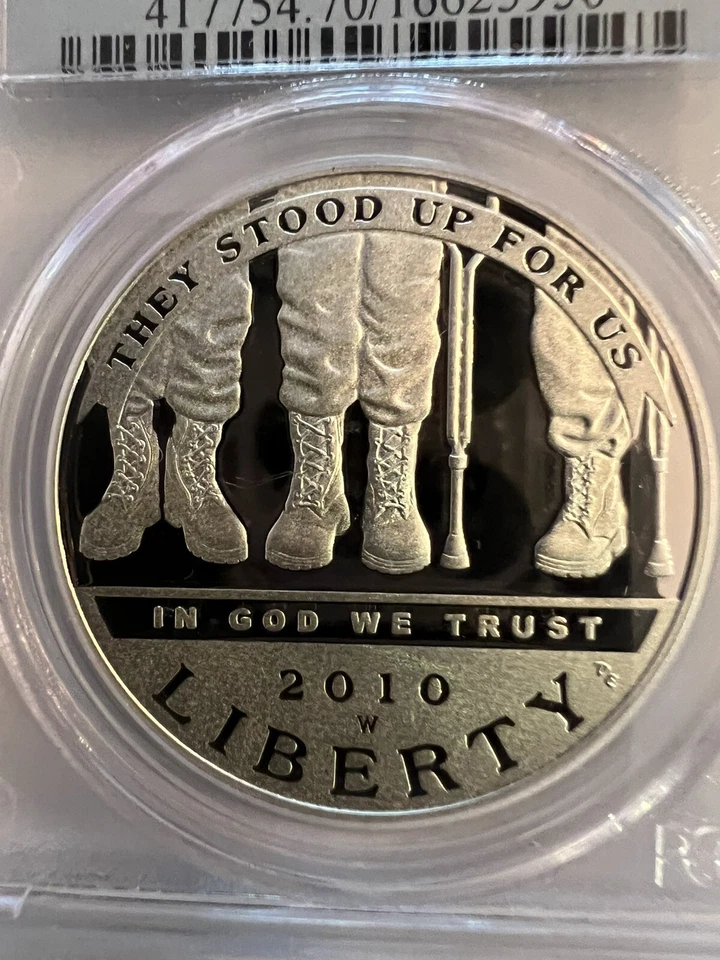 2010 W DISABLED VETERANS PCGS  PR-70 DCAM. $1 PROOF. COMMEMORATIVE COIN. - Image 3 of 4