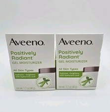 Lot of 2 Aveeno Positively Radiant Gel Moisturizer, All Skin Types 1.7oz/48g
